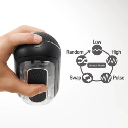 TENGA Flip Zero Gravity EV Masturbator mit Vibration (Neu mit USB-C Ladekabel) Strong Edition Schwarz