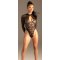 KYNX Lace Keyhole Open Back Bodysuit Schwarz