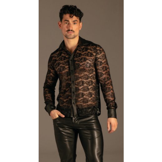 KYNX Lace Shirt Schwarz