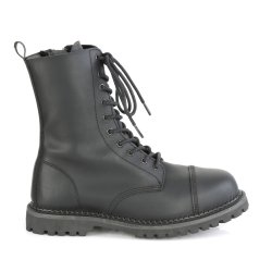 PLEASER Demonia 10 Eyelet Unisex Steel Toe Ankle Boots