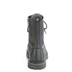 PLEASER Demonia 10 Eyelet Unisex Steel Toe Ankle Boots