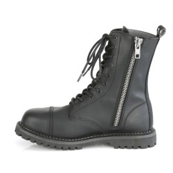 PLEASER Demonia 10 Eyelet Unisex Steel Toe Ankle Boots