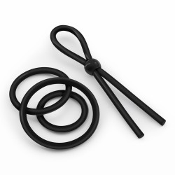 CRUSHIOUS Daltons Penisring 4er-Set aus Silikon Schwarz