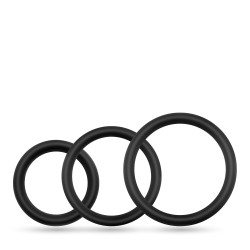 CRUSHIOUS Bandoleros Penisring 3er-Set aus Silikon Schwarz