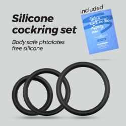 CRUSHIOUS Bandoleros Penisring 3er-Set aus Silikon Schwarz