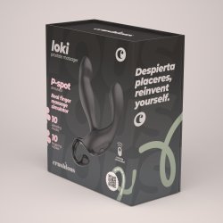 CRUSHIOUS Loki Prostata- & Perineum-Massager mit Fernbedienung Schwarz