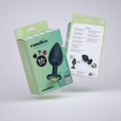 CRUSHIOUS Camileo Analplug mit 4 Ziersteinen L Ø 4,2 cm Schwarz
