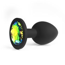 CRUSHIOUS Camileo Analplug mit 4 Ziersteinen L Ø 4,2 cm Schwarz