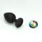 CRUSHIOUS Camileo Analplug mit 4 Ziersteinen L Ø 4,2 cm Schwarz
