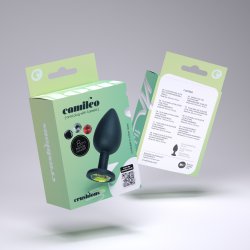 CRUSHIOUS Camileo Analplug mit 4 Ziersteinen M Ø 3,4 cm Schwarz