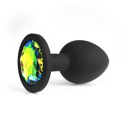 CRUSHIOUS Camileo Analplug mit 4 Ziersteinen M Ø 3,4 cm Schwarz