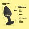 CRUSHIOUS Camileo Analplug mit 4 Ziersteinen M Ø 3,4 cm Schwarz