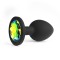 CRUSHIOUS Camileo Analplug mit 4 Ziersteinen M Ø 3,4 cm Schwarz