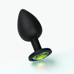 CRUSHIOUS Camileo Analplug mit 4 Ziersteinen S Ø 2,7 cm Schwarz