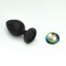 CRUSHIOUS Camileo Analplug mit 4 Ziersteinen S Ø 2,7 cm Schwarz
