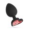 CRUSHIOUS Cuore Analplug mit 4 Ziersteinen in Herzform M Ø 3,4 cm Schwarz