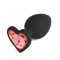 CRUSHIOUS Cuore Analplug mit 4 Ziersteinen in Herzform S Ø 2,7 cm Schwarz