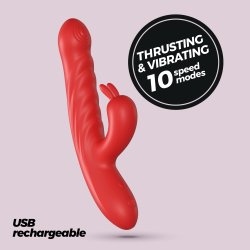 CRUSHIOUS Lapin Rabbit Vibrator mit Stossfunktion Rot