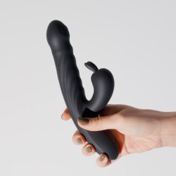 CRUSHIOUS Lapin Rabbit Vibrator mit Stossfunktion Schwarz