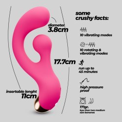 CRUSHIOUS Pleaser Roller Rabbit Vibrator Pink