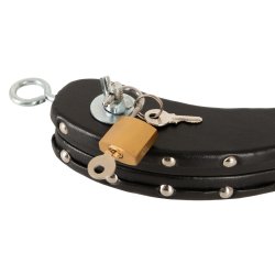 ZADO Leder-Humbler mit 2 Schlössern & Befestigungsringen Schwarz
