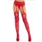 LEG AVENUE Garterbelt Stockings One Size Rot