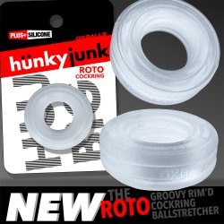 HÜNKYJUNK ROTO Grooved Cockring Clear Steam