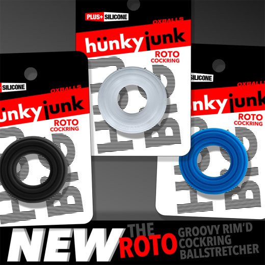 HÜNKYJUNK ROTO Grooved Cockring Teal Fizz