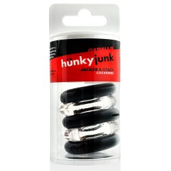 HÜNKYJUNK JACKER 5-Stack Cockrings Clear/Schwarz