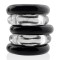 HÜNKYJUNK JACKER 5-Stack Cockrings Clear/Schwarz