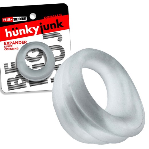 HÜNKYJUNK EXPANDER Scoop-Style Cockring Clear Steam
