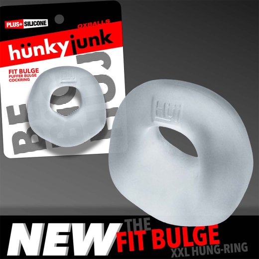 HÜNKYJUNK FIT BULGE Hung-Style Cockring Clear Steam
