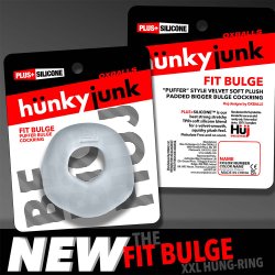 HÜNKYJUNK FIT BULGE Hung-Style Cockring Clear Steam