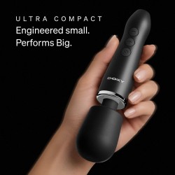DOXY Go Mini-Wand-Massager aus Aluminium Schwarz