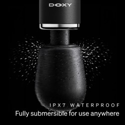 DOXY Go Mini-Wand-Massager aus Aluminium Schwarz