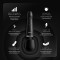 DOXY Go Mini-Wand-Massager aus Aluminium Schwarz