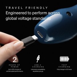 DOXY Die Cast Compact Wand-Massager Kabellos Blau