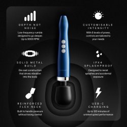 DOXY Die Cast Compact Wand-Massager Kabellos Blau