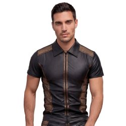 NEK Shirt im Wetlook Schwarz/Bronze
