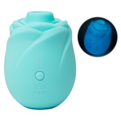 ROMP Rose Glow Klitoral Pulsator mit Pleasure Air Technologie Blau