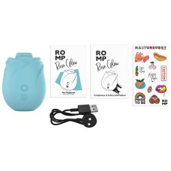 ROMP Rose Glow Klitoral Pulsator mit Pleasure Air Technologie Blau