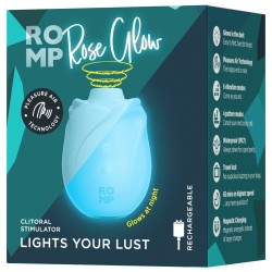 ROMP Rose Glow Klitoral Pulsator mit Pleasure Air Technologie Blau