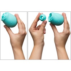 ROMP Rose Glow Klitoral Pulsator mit Pleasure Air Technologie Blau