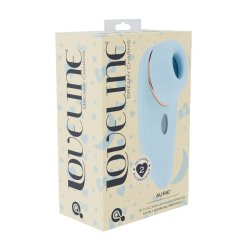 LOVELINE Aurie AirTap Vibrator mit 2 Aufsätzen Blau