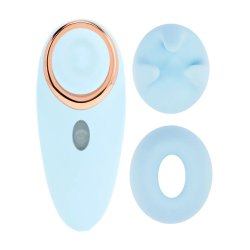 LOVELINE Aurie AirTap Vibrator mit 2 Aufsätzen Blau