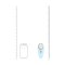 LOVELINE Aurie AirTap Vibrator mit 2 Aufsätzen Blau