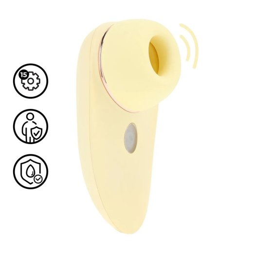 LOVELINE Aurie AirTap Vibrator mit 2 Aufsätzen Gelb