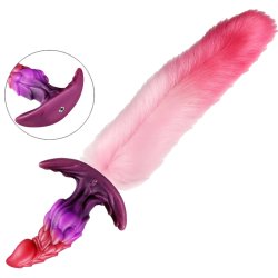 KINKY PUPPY Drakonyx Fuchsschwanz-Plug Rosa