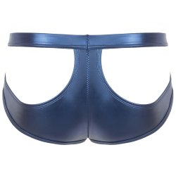SVENJOYMENT Slip mit Cut-Outs Metallic-Blau