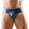 SVENJOYMENT Slip mit Cut-Outs Metallic-Blau